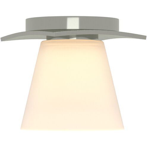 Wren 1 Light 5.1 inch Sterling Flush Mount Ceiling Light in Opal