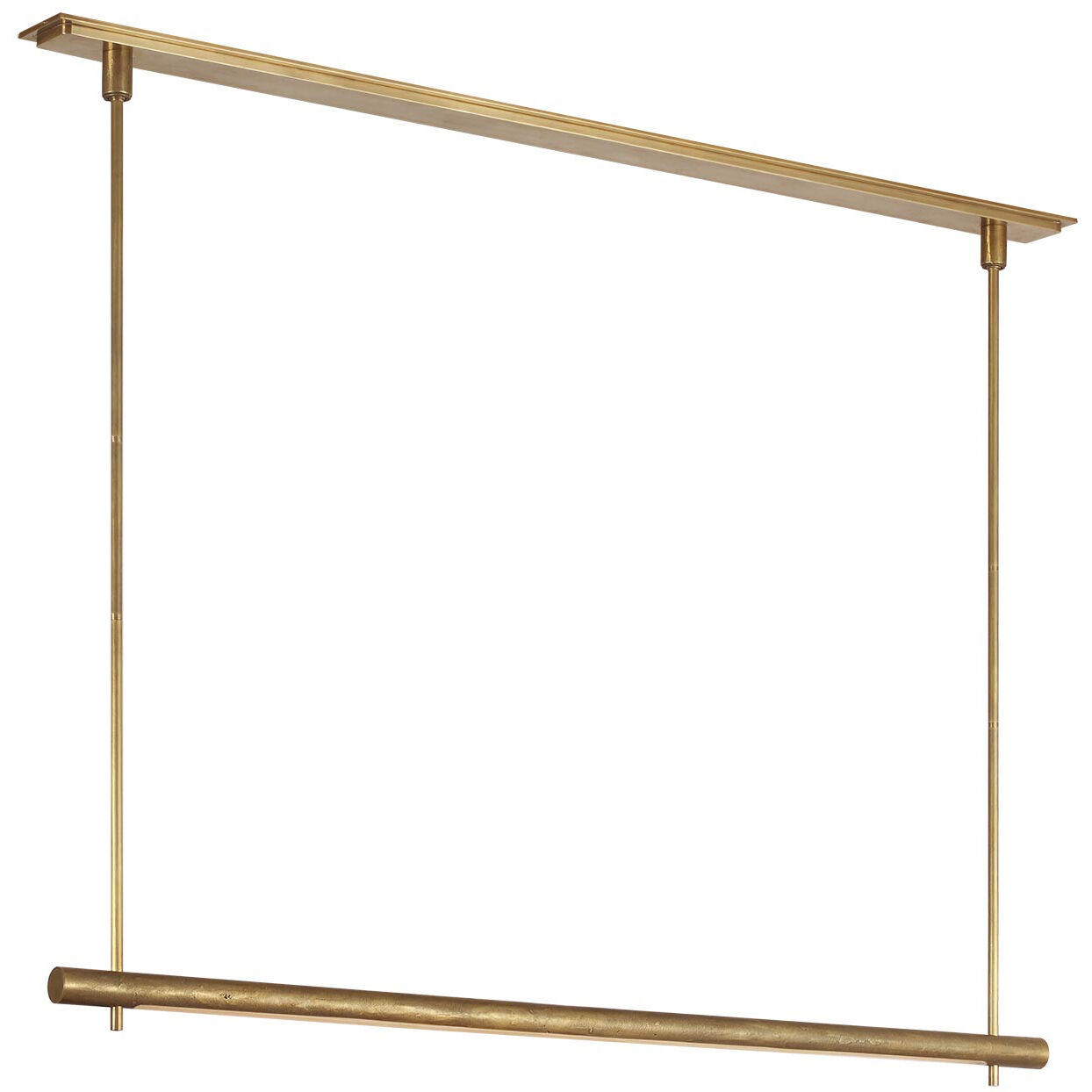 Anne-Marie Barton Stahl Linear Chandelier Ceiling Light in Museum Brass