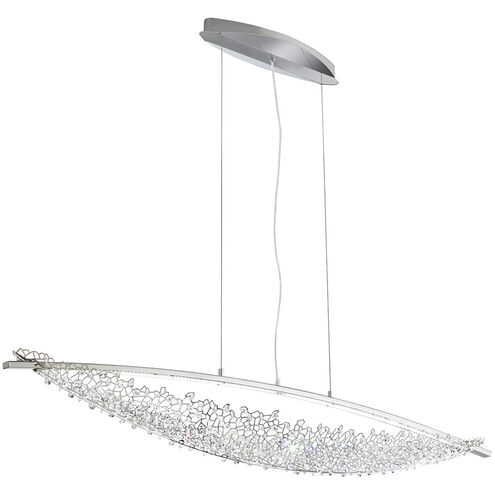 Amaca LED 52 inch Stainless Steel Linear Pendant Ceiling Light in Swarovski