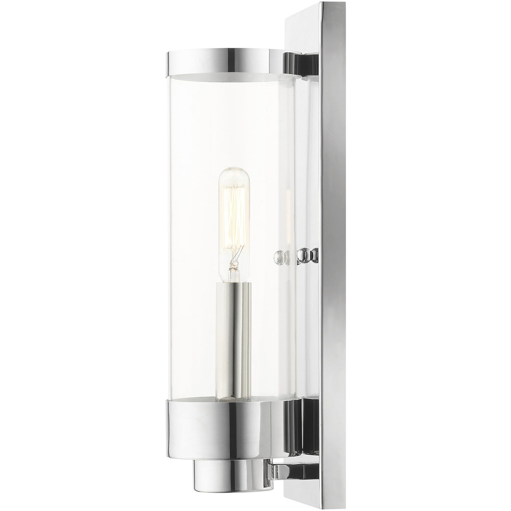 Hillcrest 1 Light 12 inch Polished Chrome Outdoor ADA Wall Lantern