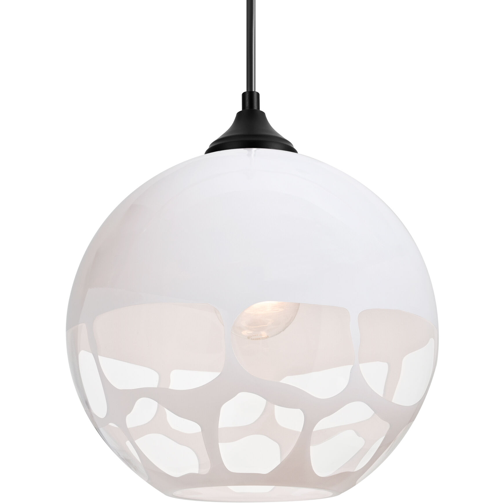 Rocky LED Black Outdoor Pendant