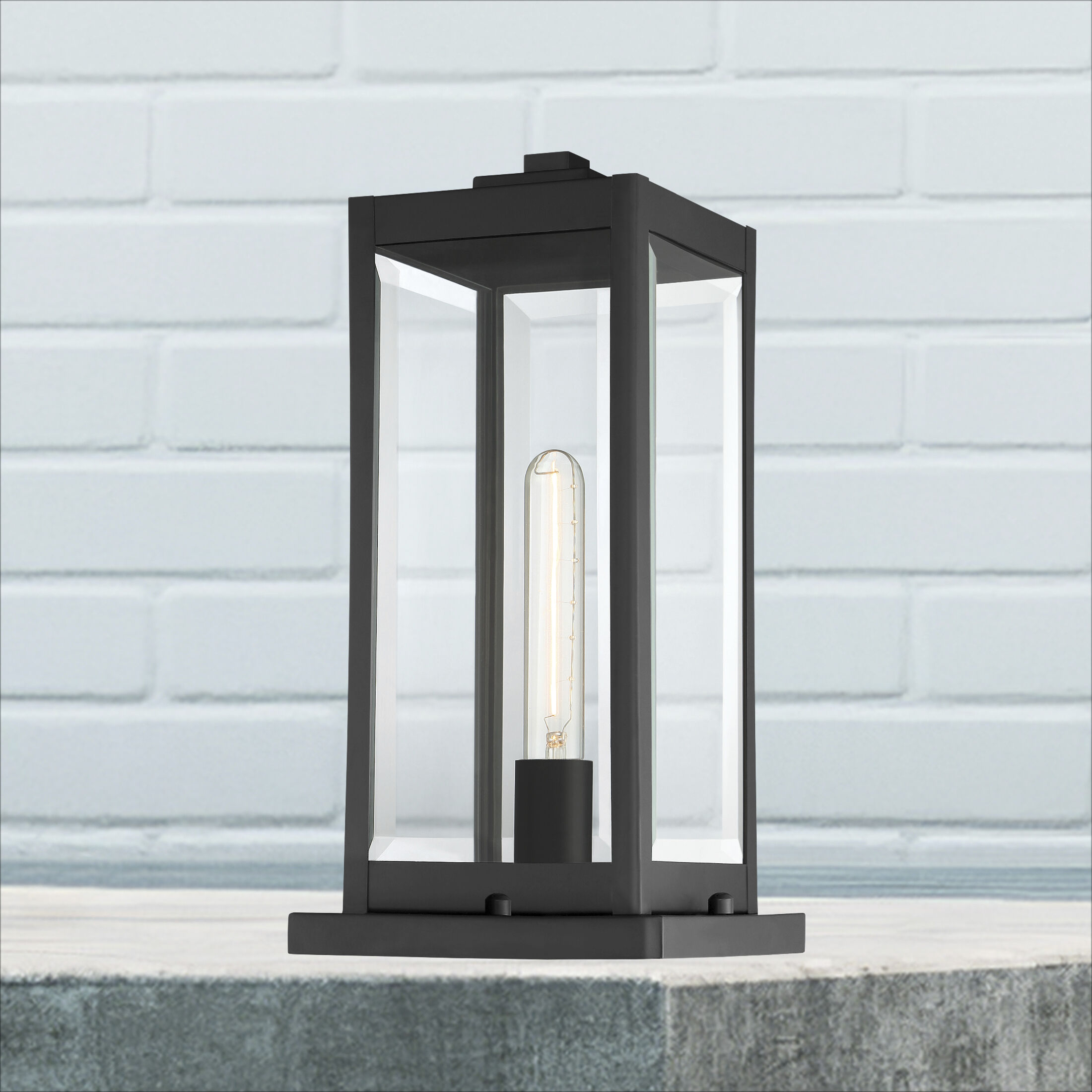 Westover 1 Light 16 inch Earth Black Outdoor Pier Lantern