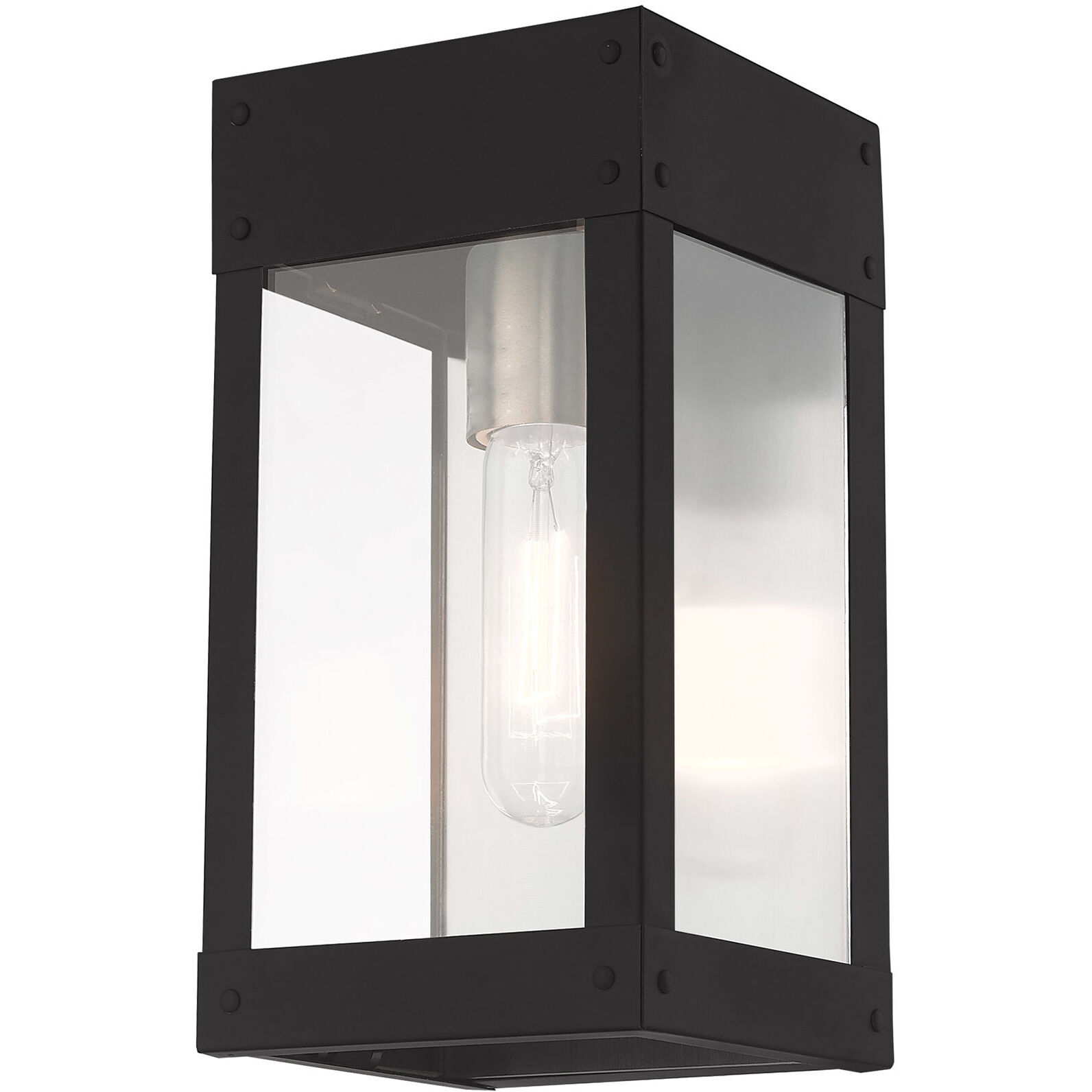 Barrett 1 Light 10 inch Black Outdoor Wall Lantern