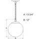 Monticello 1 Light 12 inch Muted Brass Pendant Ceiling Light