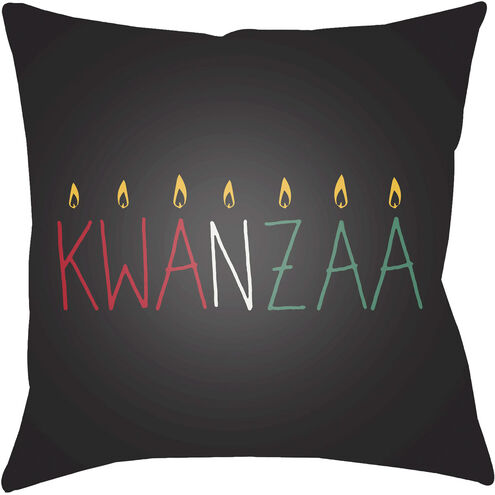 Kwanzaa Ii 18 X 18 inch Black and Yellow Outdoor Throw Pillow