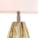 Cognac 25 inch 100 watt Clear Amber Glass Table Lamp Portable Light