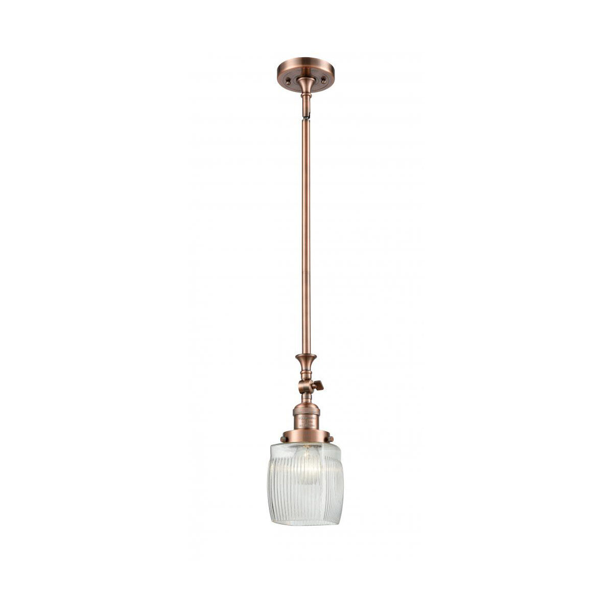 Franklin Restoration Colton 1 Light 6 inch Antique Copper Mini Pendant Ceiling Light, Franklin Restoration