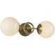 Fiore 2 Light 6 inch Brushed Gold Bath Wall Vanity Wall Light