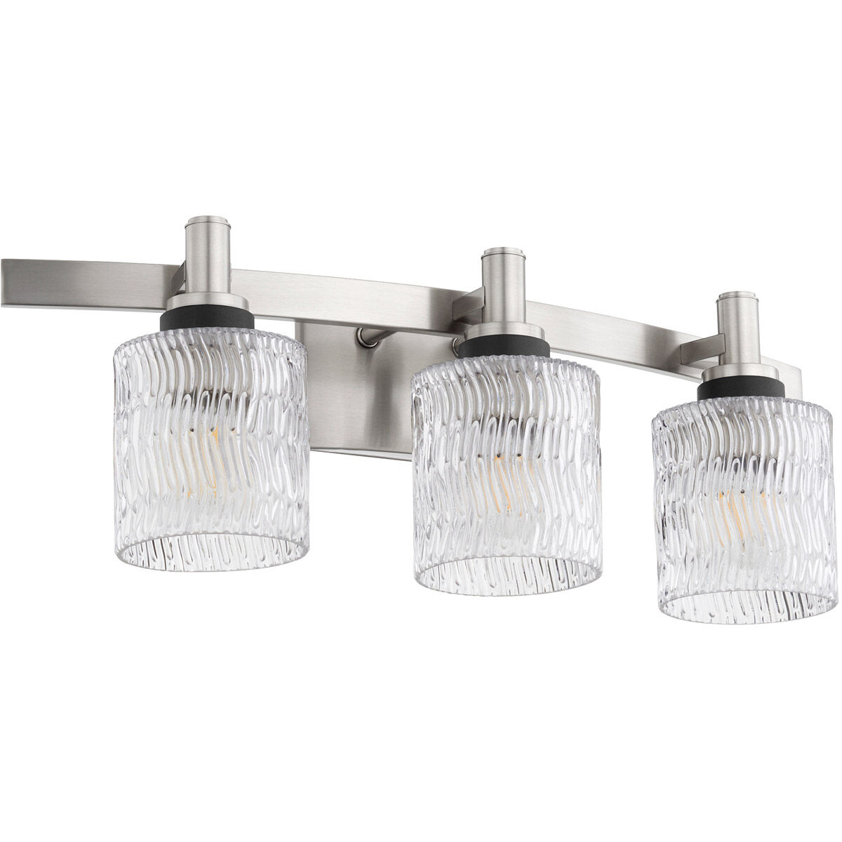 Stadium 3 Light 24 inch Satin Nickel Vanity Light Wall Light