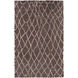 Denali 36 X 24 inch Eggplant, Light Gray Rug