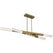 Axis LED 63.4 inch Gilded Brass Linear Pendant Ceiling Light in 2700K LED