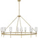 Ana 12 Light 58 inch Heritage Brass Chandelier Ceiling Light