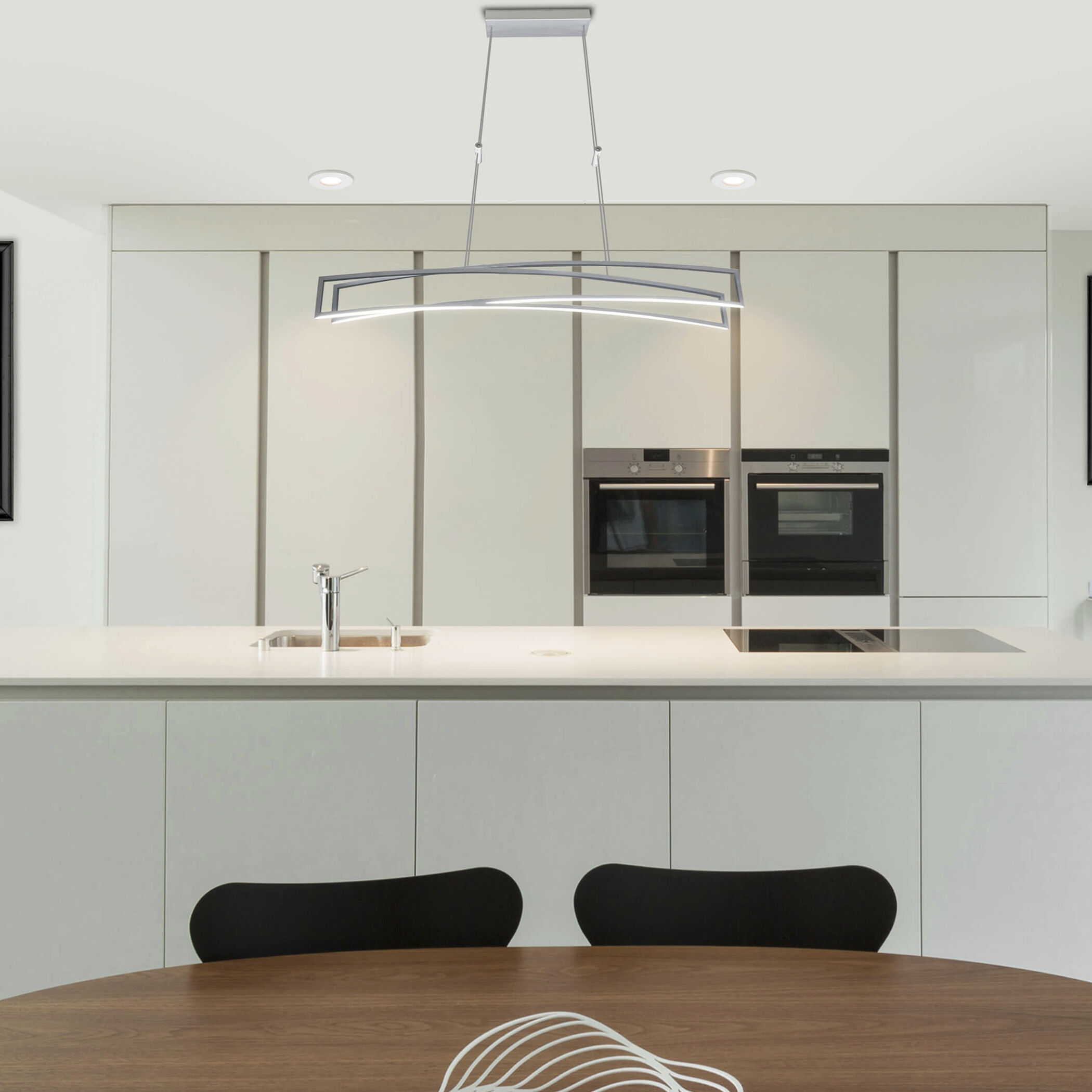 Sirius Linear Chandelier Ceiling Light in Silver