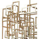 Gridlock 6 Light 23 inch Matte Gold Chandelier Ceiling Light