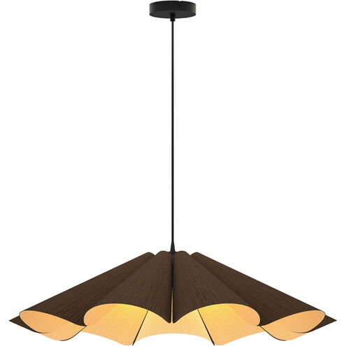 Delfina 1 Light 23.6 inch Black Pendant Ceiling Light in Ebony/Ash, 24 in, WEP Collection