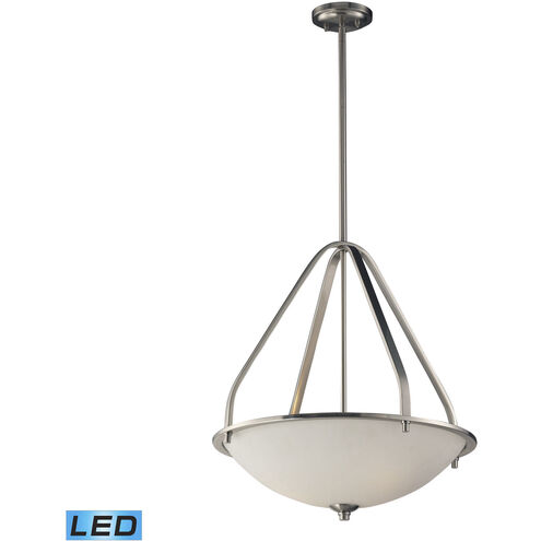 Mayfield LED 21 inch Brushed Nickel with White Pendant Ceiling Light