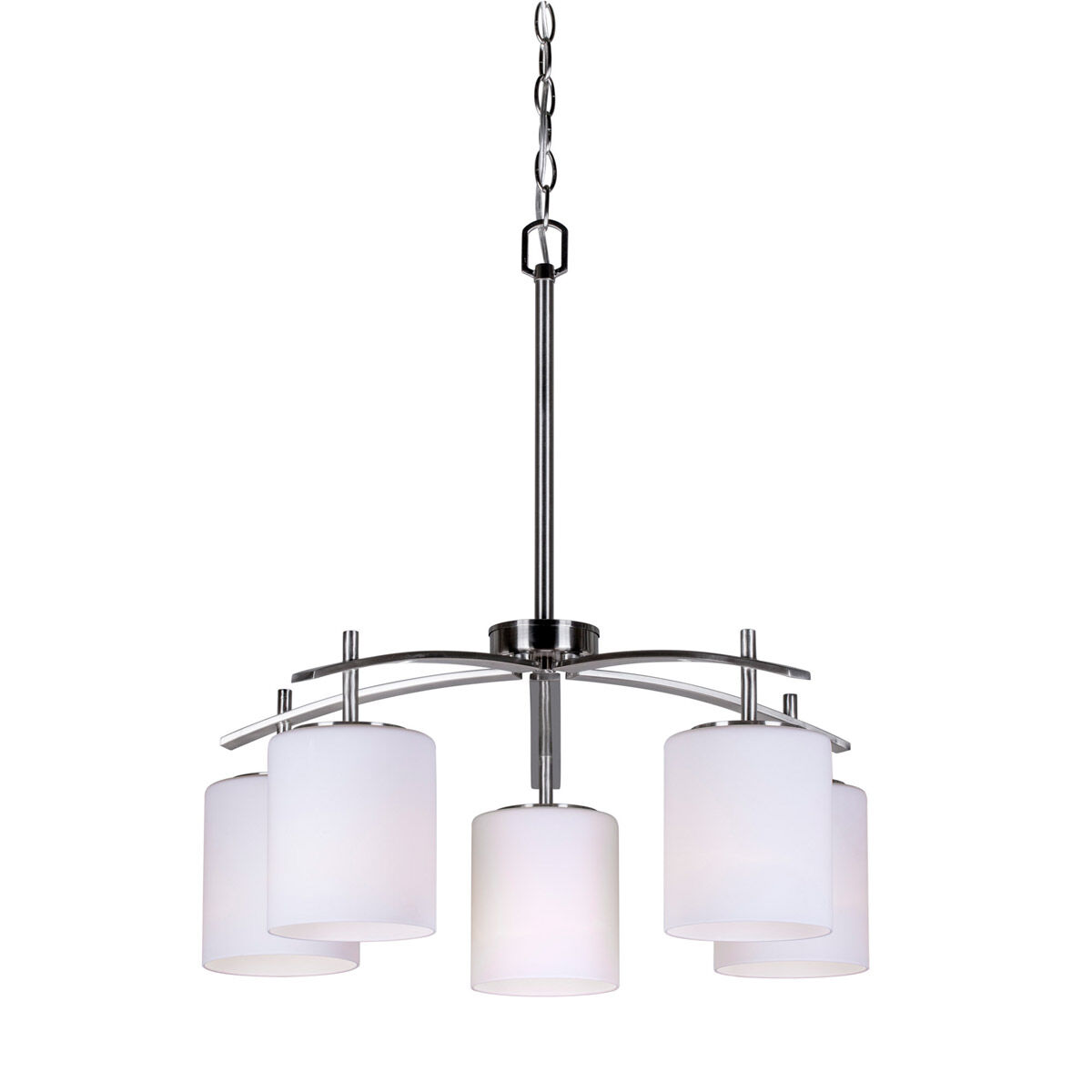 Signature 5 Light 22.25 inch Brushed Nickel Chandelier Ceiling Light