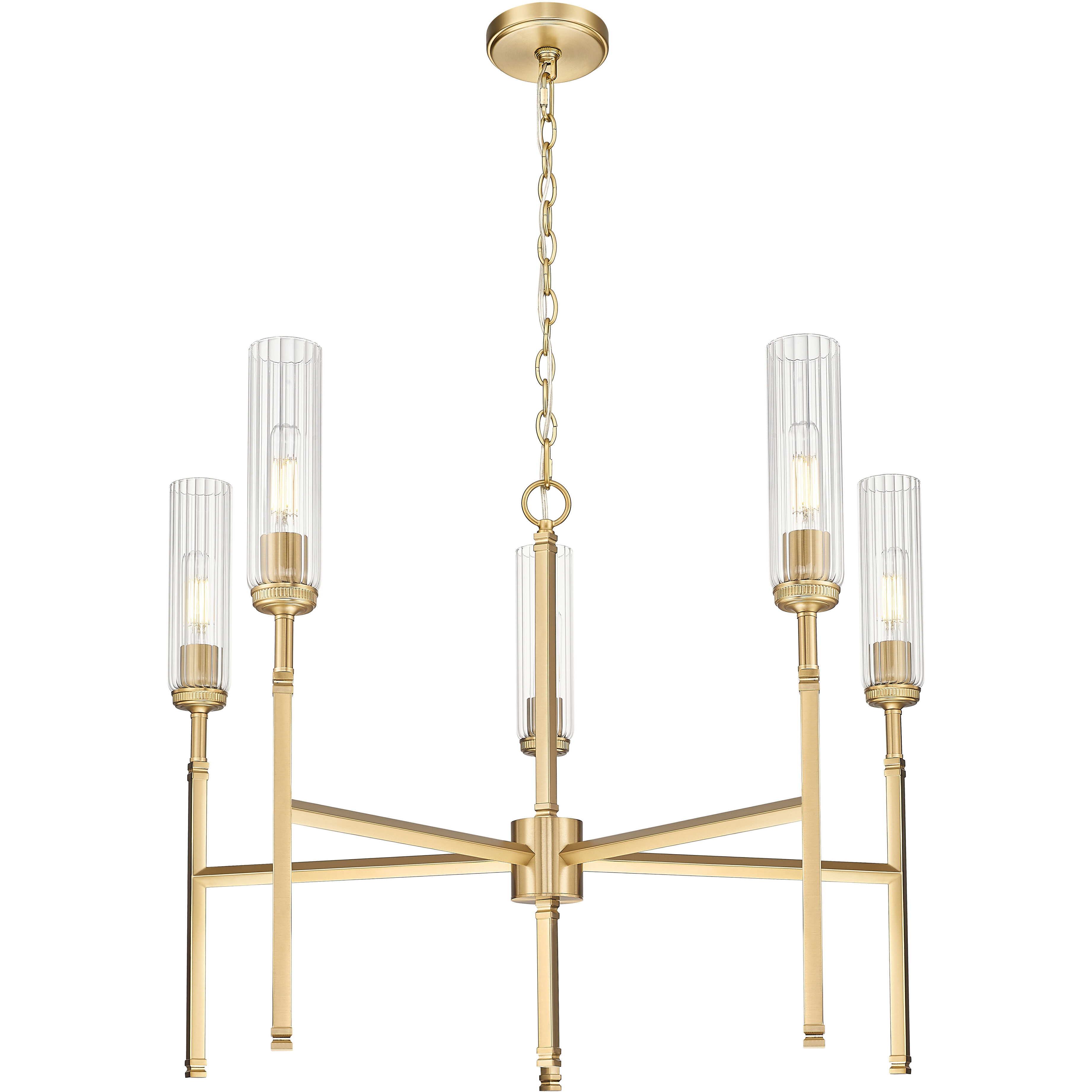 Esme 5 Light 32 inch Modern Gold Chandelier Ceiling Light