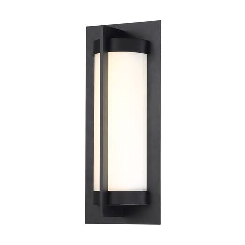 Oberon LED 14 inch Black Outdoor Wall Light, dweLED