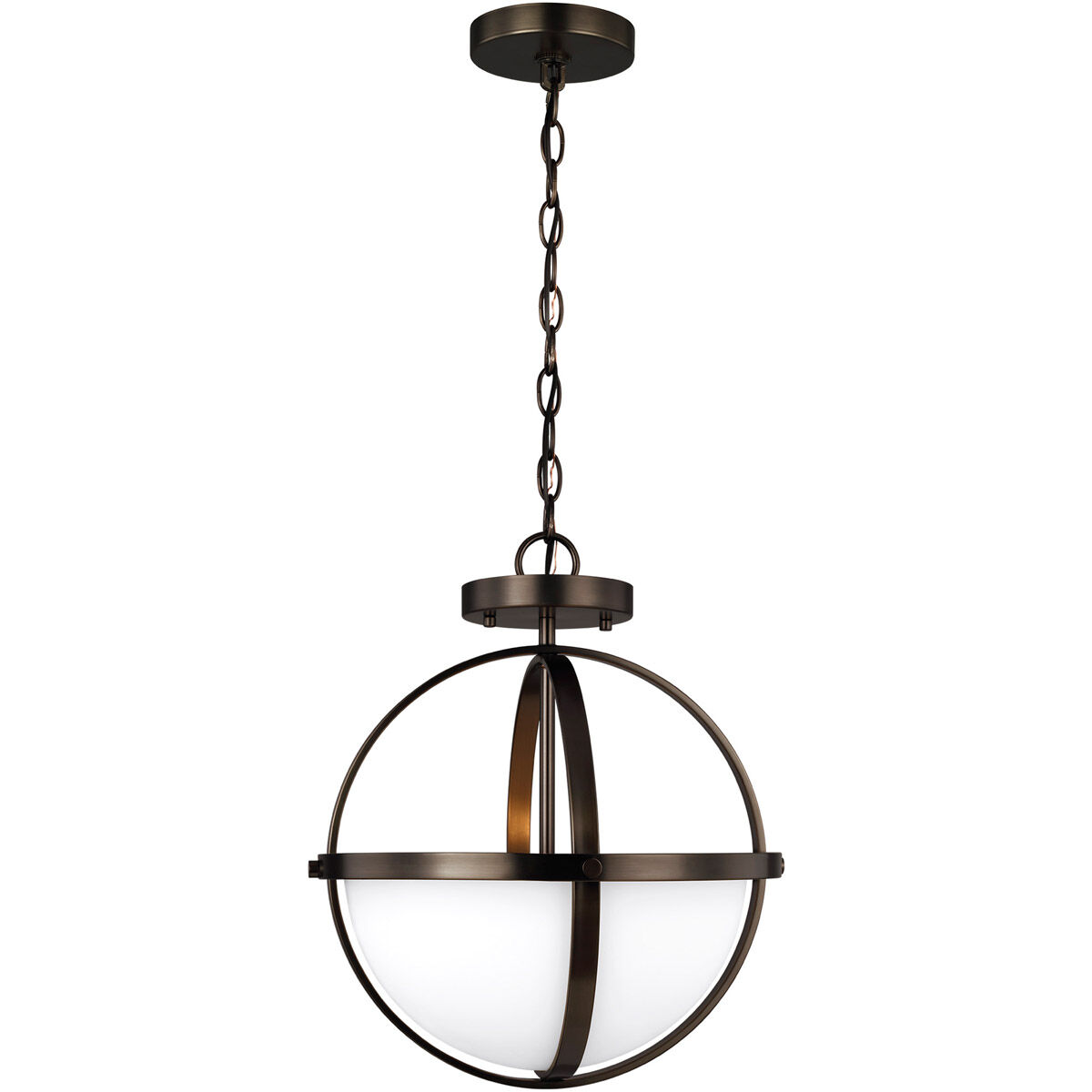 Alturas LED 14 inch Brushed Oil Rubbed Bronze Convertible Semi-Flush Pendant Ceiling Light
