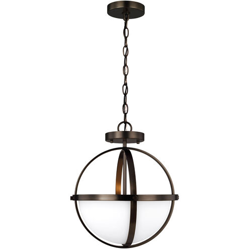 Alturas LED 14 inch Brushed Oil Rubbed Bronze Convertible Semi-Flush Pendant Ceiling Light