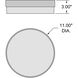 Roma LED 11 inch Antique Brushed Brass Flush Mount Ceiling Light