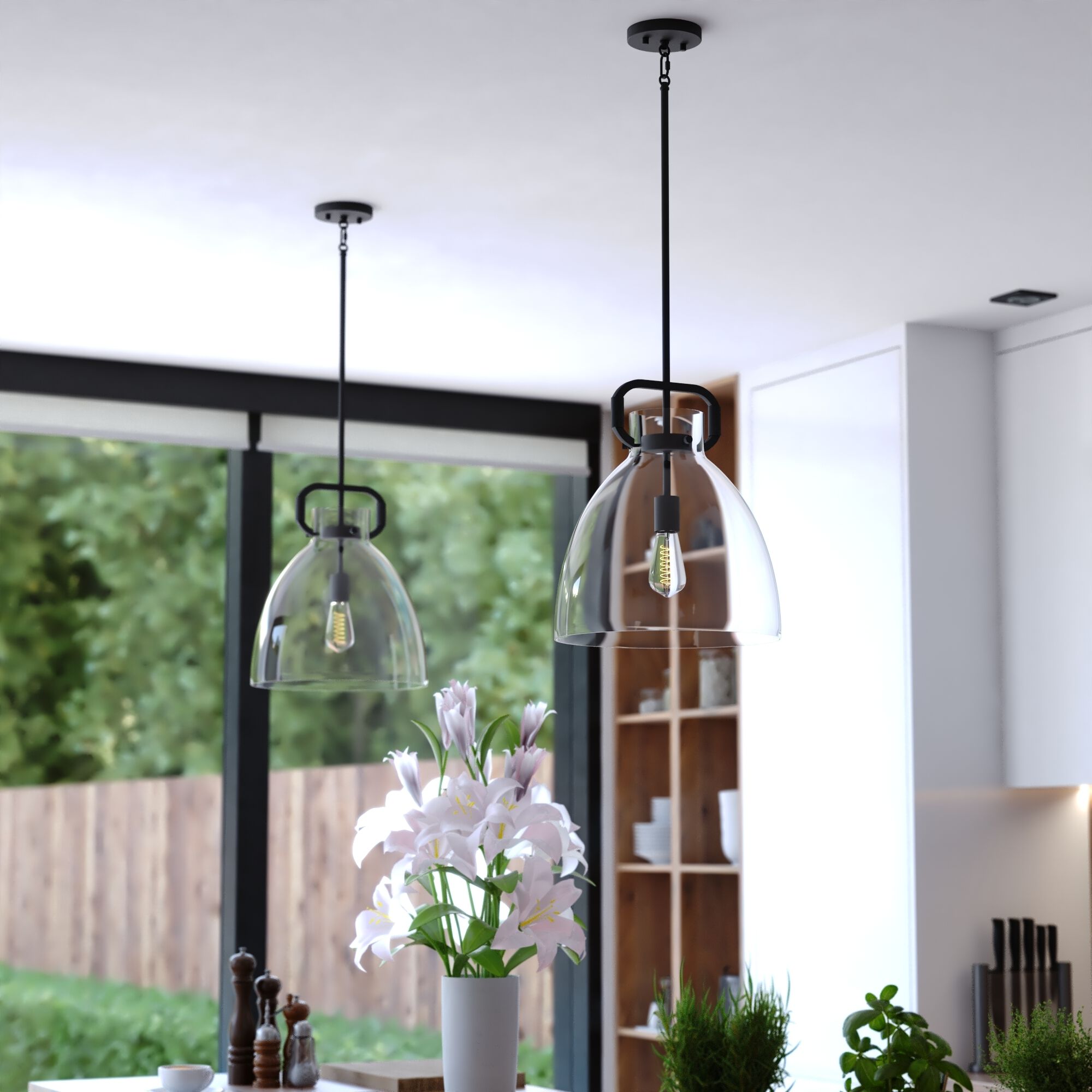 Madrona 1 Light 14 inch Black Pendant Light Ceiling Light