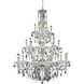 St. Francis 24 Light 36 inch Chrome Foyer Ceiling Light in Royal Cut