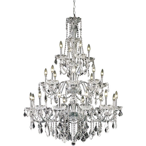 St. Francis 24 Light 36 inch Chrome Foyer Ceiling Light in Royal Cut