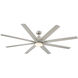 Modern 72 inch Brushed Nickel with English Bronze Blades Outdoor Ceiling Fan