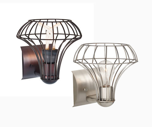 Spezza 1 Light 7 inch Satin Nickel Wall Sconce Wall Light