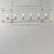 Gridline 6 Light 42 inch Satin Nickel Linear Pendant Ceiling Light