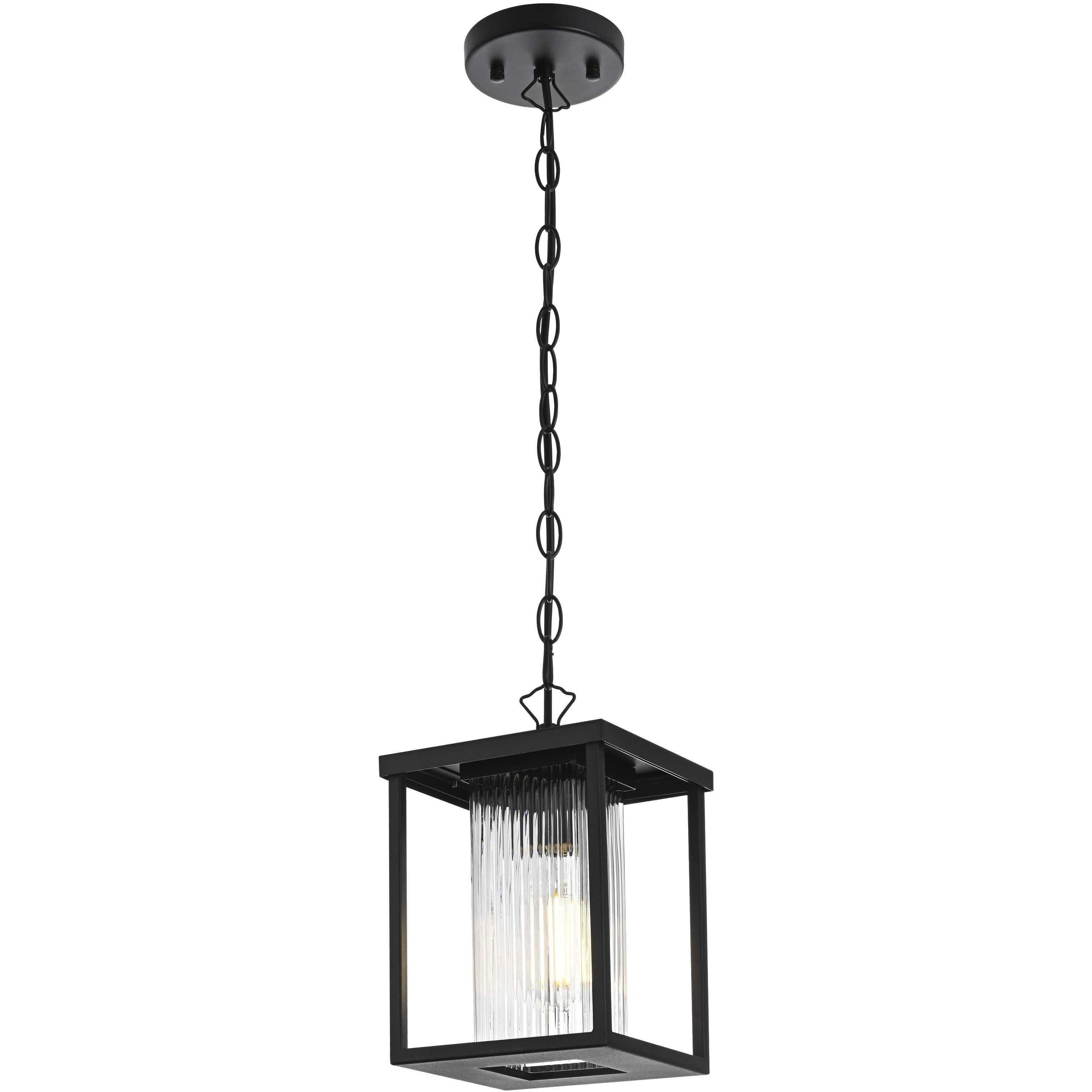 Dover 1 Light 7 inch Black Outdoor Pendant