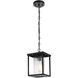 Dover 1 Light 7 inch Black Outdoor Pendant