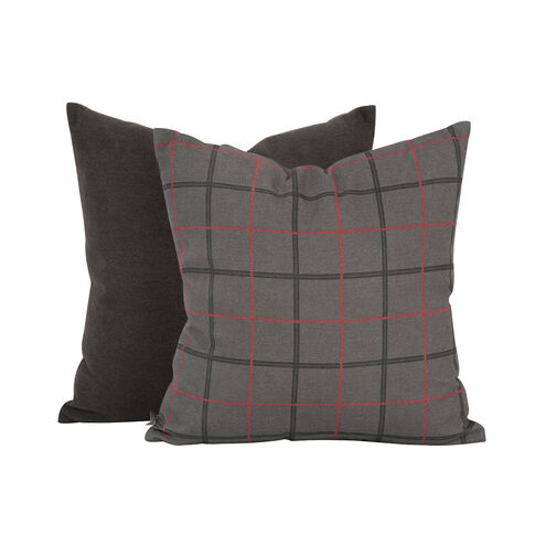 Square 20 inch Oxford Charcoal Pillow