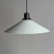 Oslo 1 Light 19 inch Black/White Single Pendant Ceiling Light