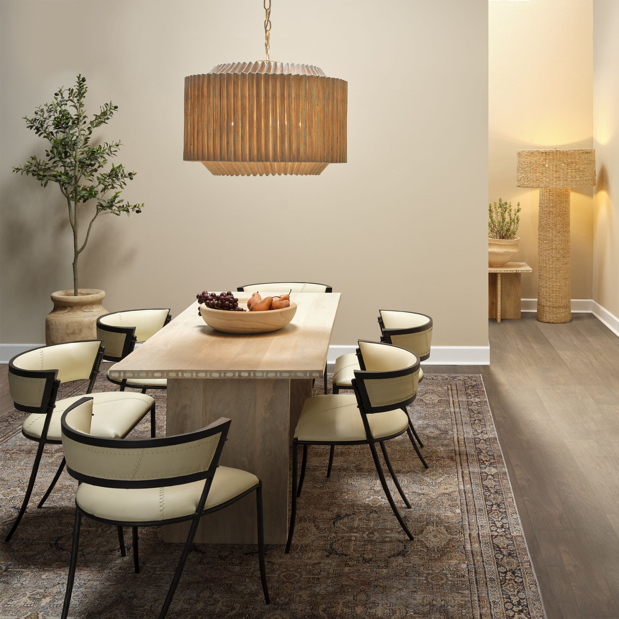 Jamie Young Co 20SAMA DTNA Sama 72 X 30 inch White Patina Dining Table