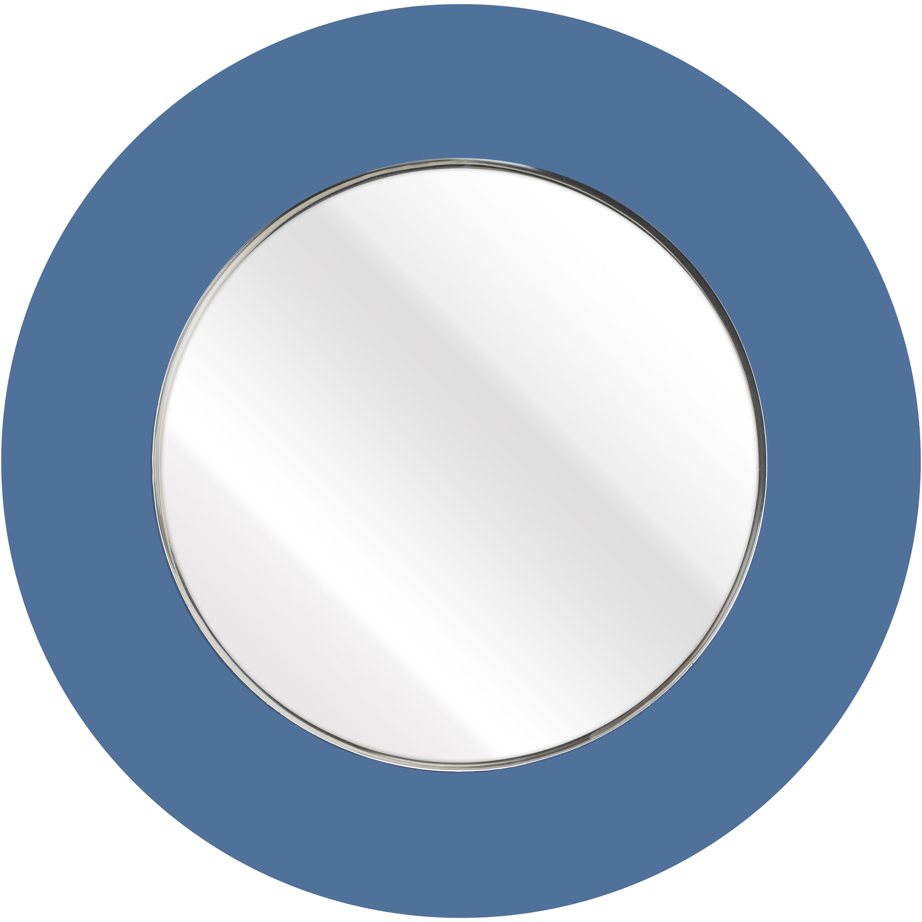 Lapis 34.5 X 34.5 inch Blue with Mirror Wall Mirror