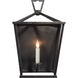 Chapman & Myers Darlana 1 Light 17 inch Aged Iron Wall Lantern