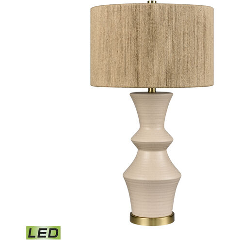 Belen 29.5 inch 9.00 watt Ivory with Honey Brass Table Lamp Portable Light