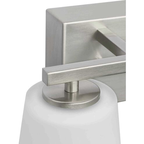 Vertex 2 Light 12.87 inch Brushed Nickel Bath Light Wall Light