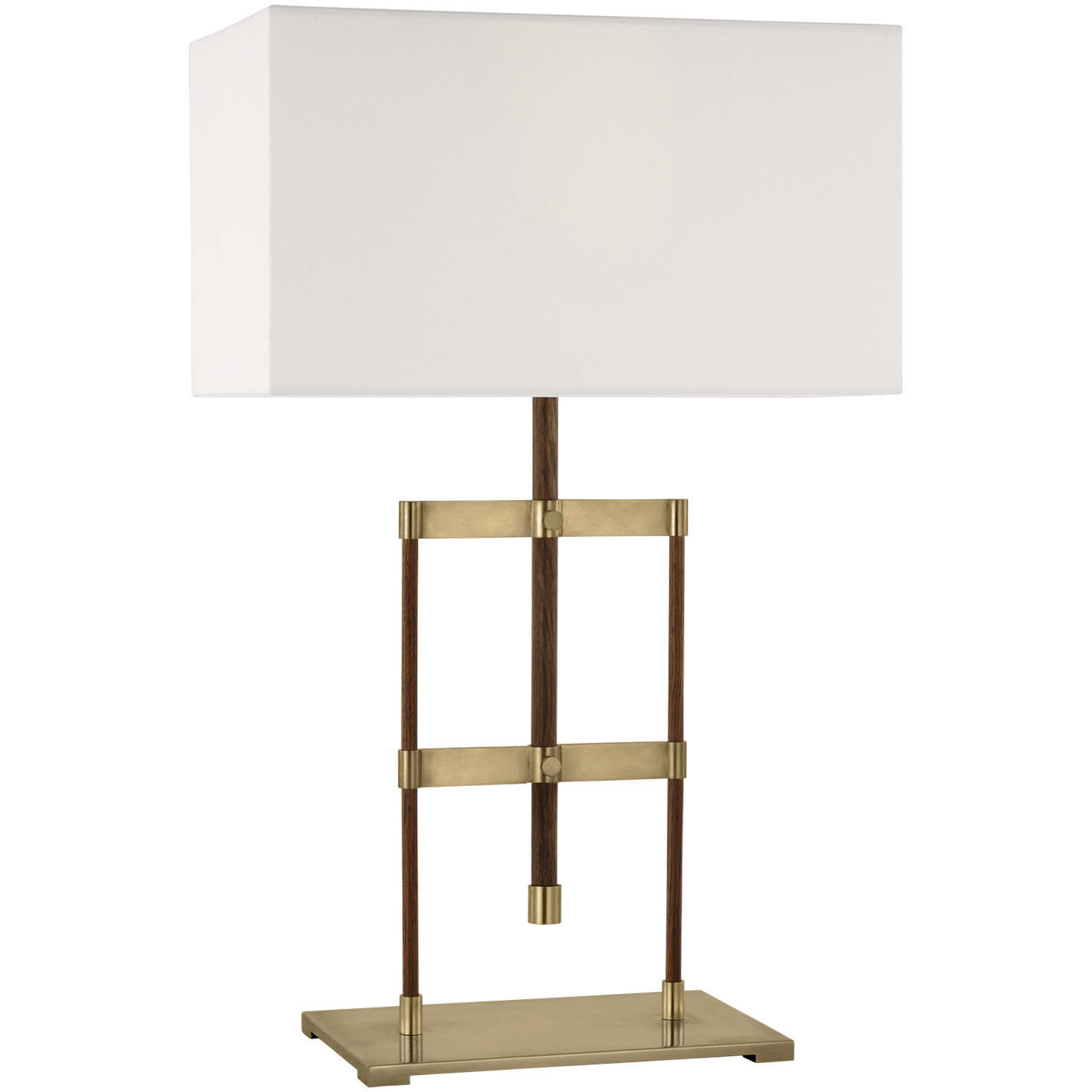 Ray Booth Alda 23.25 inch 15.00 watt Antique-Burnished Brass and Walnut Adjustable Table Lamp Portable Light