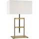 Ray Booth Alda 23.25 inch 15.00 watt Antique-Burnished Brass and Walnut Adjustable Table Lamp Portable Light