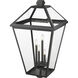 Talbot 4 Light 34.25 inch Black Outdoor Post Mount Fixture