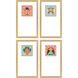 Tropicals Pink and Blue and Orange and Green Framed Art, Propac