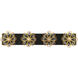 Poppy 4 Light 31 inch Matte Black with Warm Brass Accents Vanity Light Wall Light
