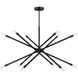 C&M by Chapman & Myers Eastyn 12 Light 36.88 inch Midnight Black Chandelier Ceiling Light