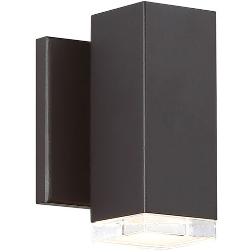 Block LED 6.13 inch Bronze Outdoor Wall Light, dweLED