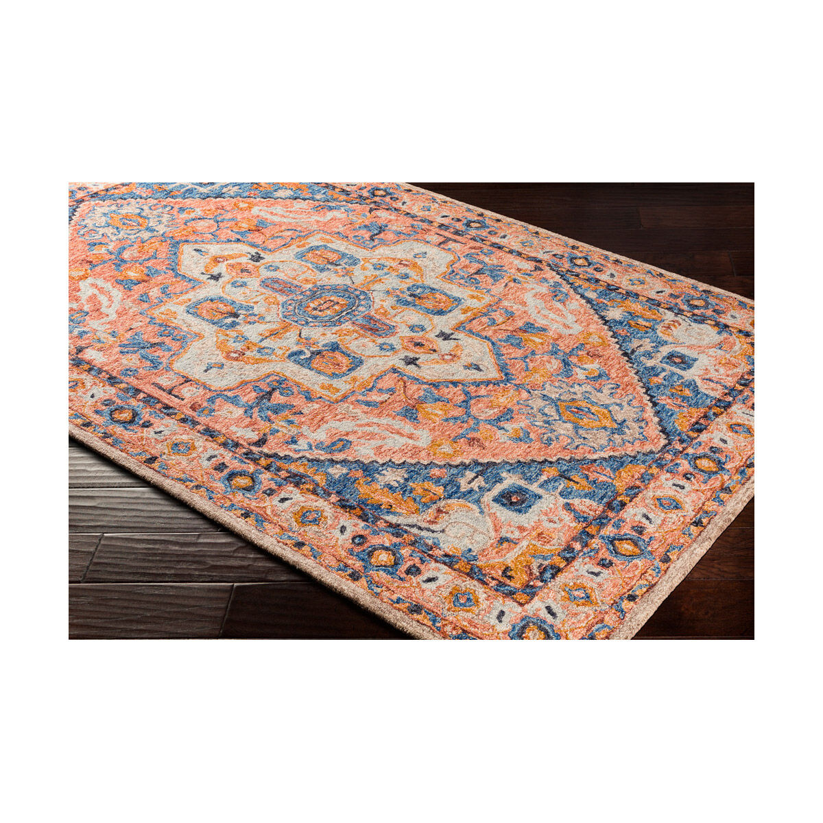 Panipat 90 X 60 inch Camel/Clay/Bright Blue/Dark Blue/Taupe/Light Gray Rugs, Rectangle