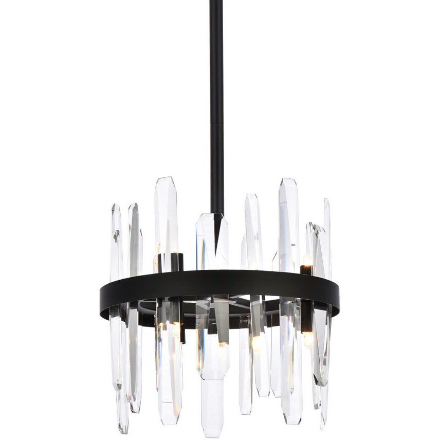 Serena 6 Light 12 inch Black Pendant Ceiling Light